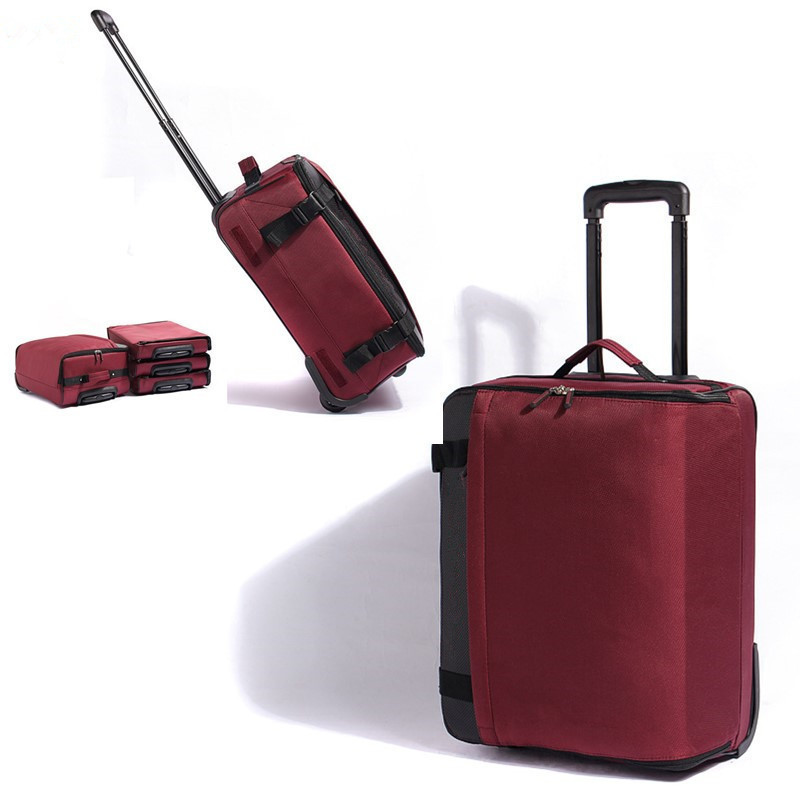 Yanteng folding fabric luggage with spinner wheels